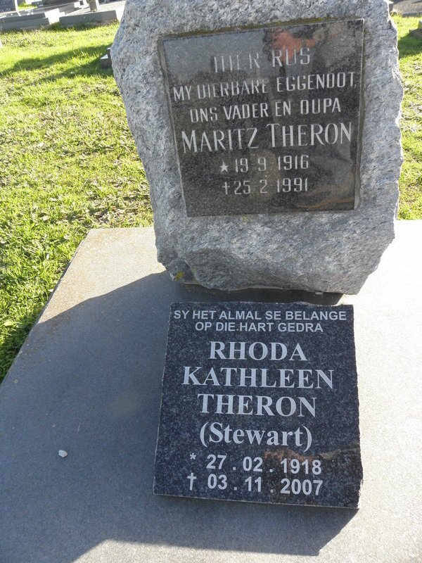 THERON Maritz 1916-1991 &amp; Rhoda Kathleen STEWART 1918-2007