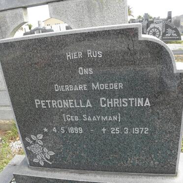 UYS Petronella Christina nee SAAYMAN 1899-1972