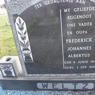 WELTZ Frederick Johannes Albertus 1911-1969