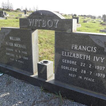 WITBOY William Peter Michael 1906-1989 &amp; Francis Elizabeth Ivy 1907-1979