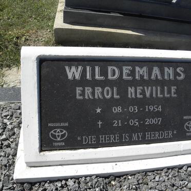WILDEMANS Errol Neville 1954-2007