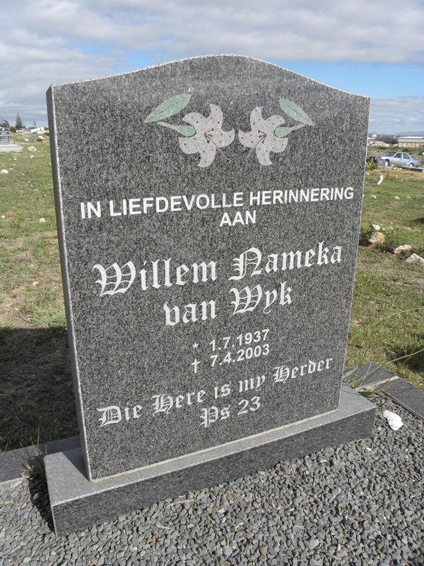 WYK Willem Nameka, van 1937-2003