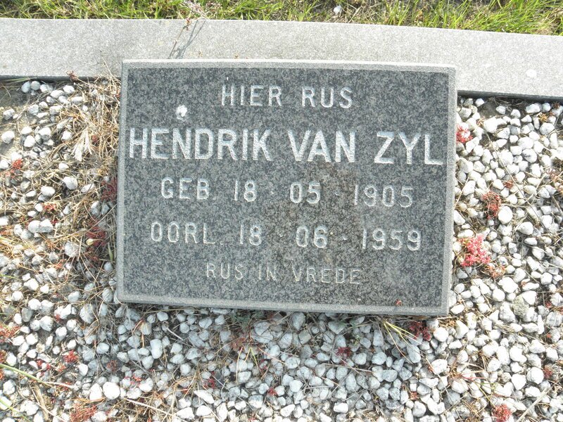 ZYL Hendrik, van 1905-1959