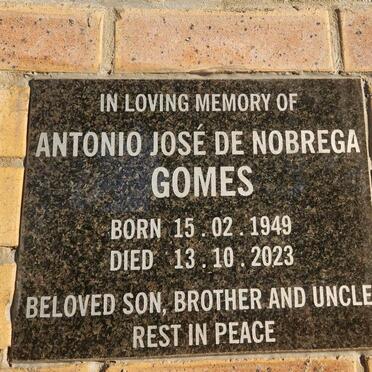 GOMES Antonio José De Nobrega 1949-2023