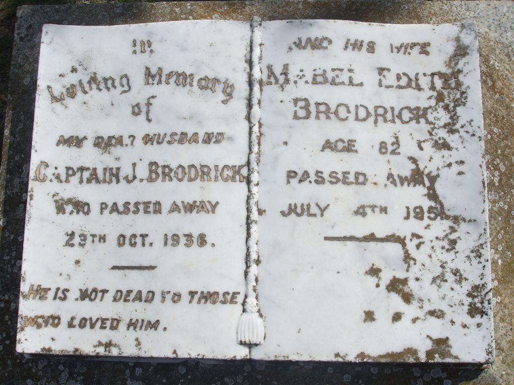 BRODRICK J. -1936 &amp; Mabel Edith -1951