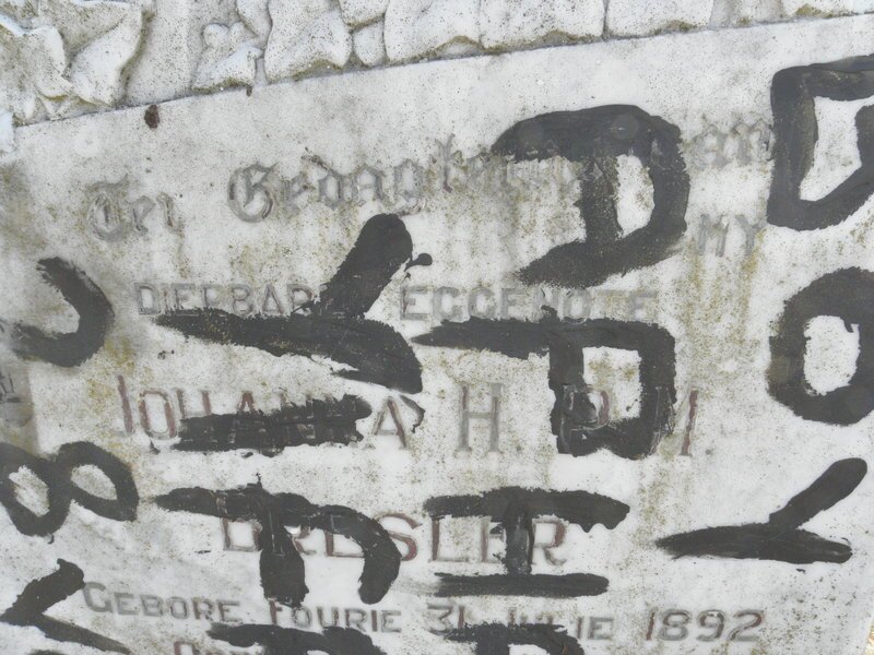 BRESLER Johanna nee FOURIE 1892-1941