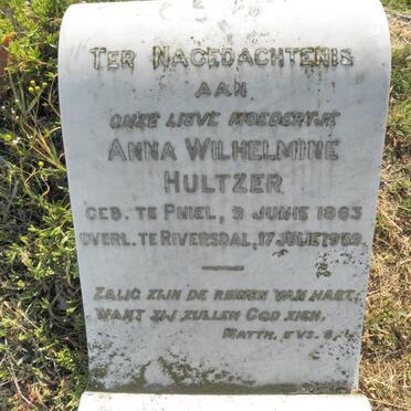 HULTZER Anna Wilhelmine 1863-1959