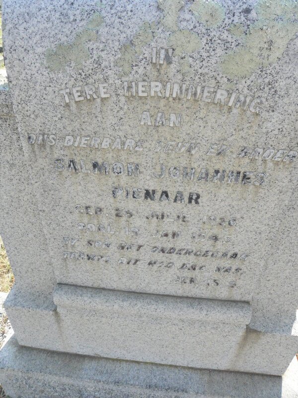 PIENAAR Salmon Johannes 1926-1945