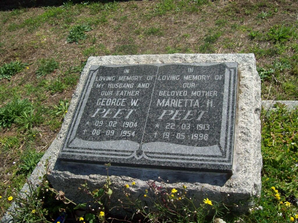 PEET George W. 1904-1954 &amp; Marietta H. 1913-1998