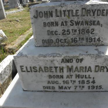 DRYDEN John Little 1942-1914 &amp; Elisabeth Maria 1854-1915