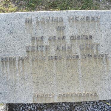 CUFF Edith Ann 1885-1963