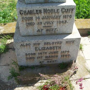 CUFF Charles Noble 1870-1943 &amp; Elizabeth 1874-1950