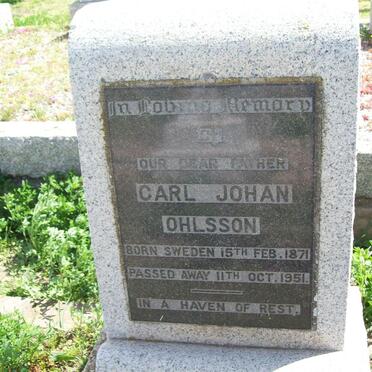 OHLSSON Carl Johan 1871-1951