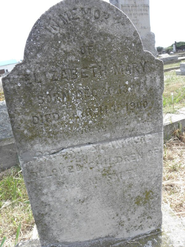 SMITH Elizabeth Mary 1897-1900 :: SMITH Robert Stanmore