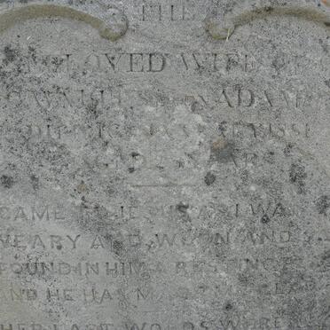 WANLESS Elizabeth nee ADAMS -1881