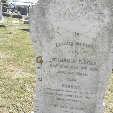 FEAGAN William R -1920 &amp; Harriet -1921