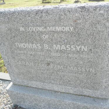 MASSYN Thomas B. 1903-1949 &amp; Sarah M. DALEY 1899-1971