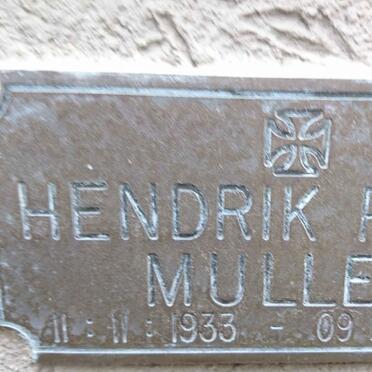 MULLER Hendrik Peter 1933-1999