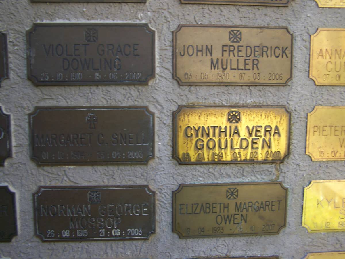 DOWLING :: GOULDEN :: MOSSOP :: MULLER :: OWEN :: SNELL