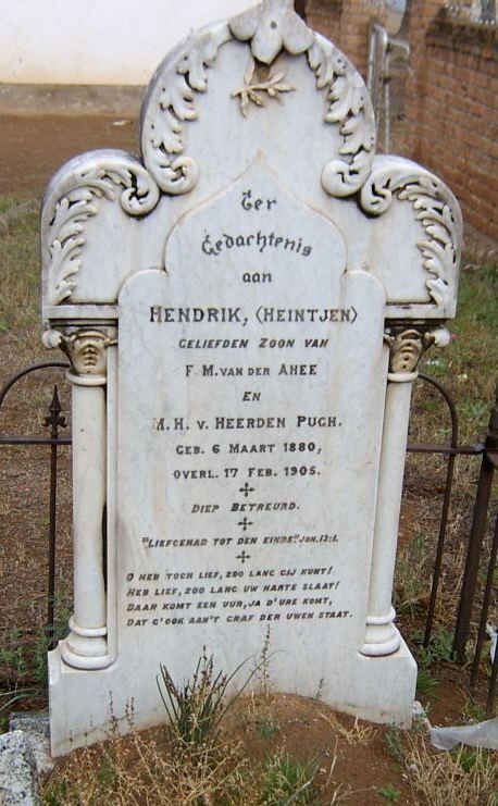 AHEE Hendrik, van der  1880-1905