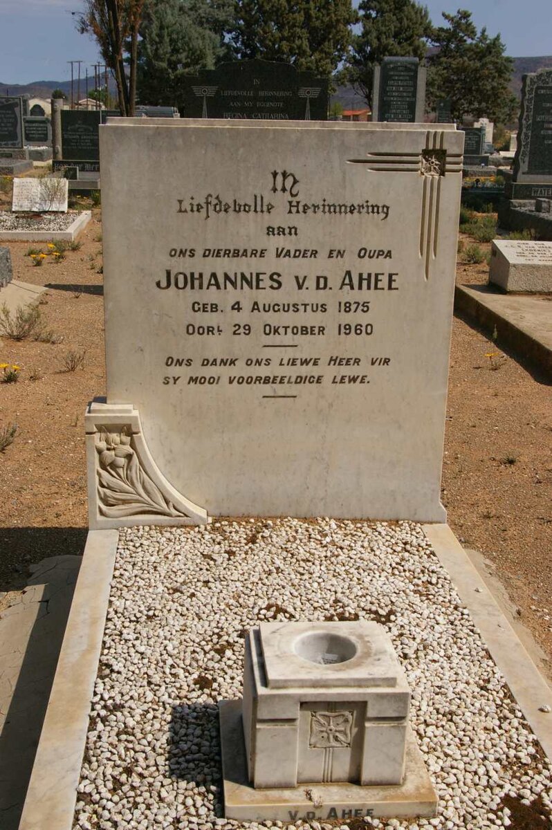 AHEE Johannes, v.d. 1875-1960