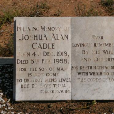 CADLE Joshua Alan 1918-1958