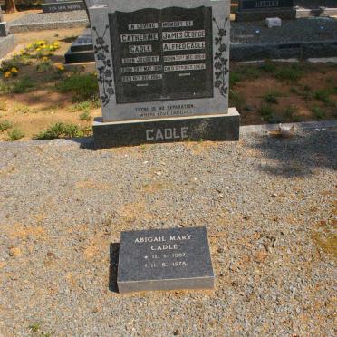 CADLE James George Alfred 1884-1966 &amp; Catherine JOUBERT 1888-1964 :: CADLE Abigail Mary 1887-1978