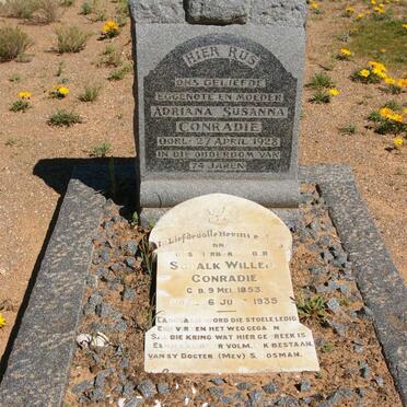 CONRADIE Schalk Willem 1853-1935 &amp; Adriana Susanna -1928