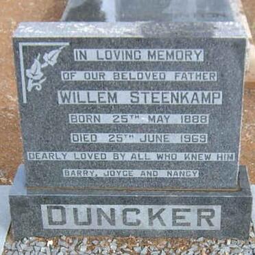 DUNCKER Willem Steenkamp 1888-1969
