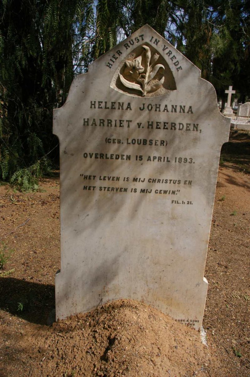 HEERDEN Helena Johanna Harriet, v. nee LOUBSER -1893 