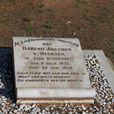 HEERDEN Barend Jacobus, v. 1872-1939