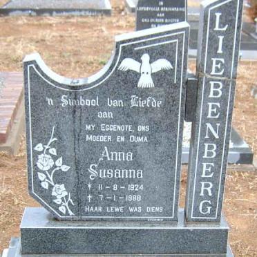 LIEBENBERG Anna Susanna 1924-1988