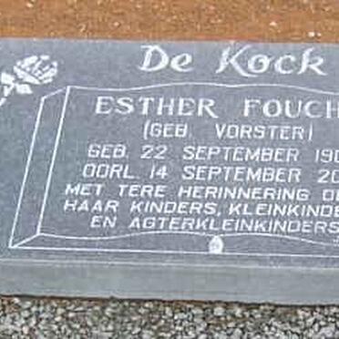 KOCK Esther Fouche, de nee VORSTER 1902-2001