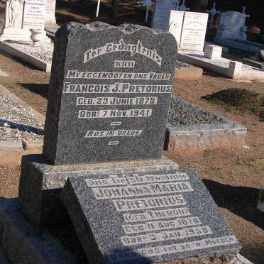 PRETORIUS Francois J. 1878-1941 &amp; Johanna Maria THERON 1878-1958