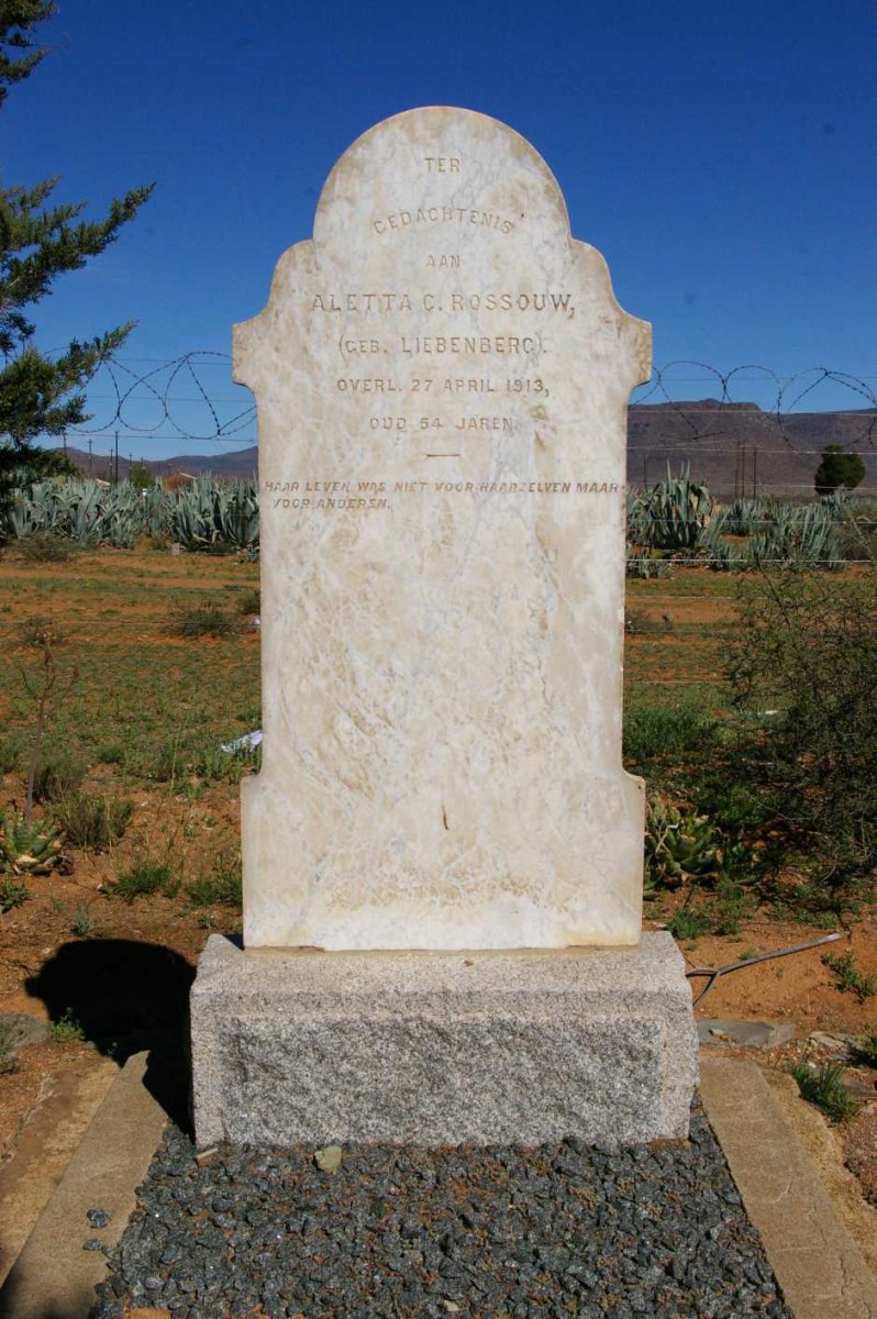ROSSOUW Aletta C. nee LIEBENBERG -1913