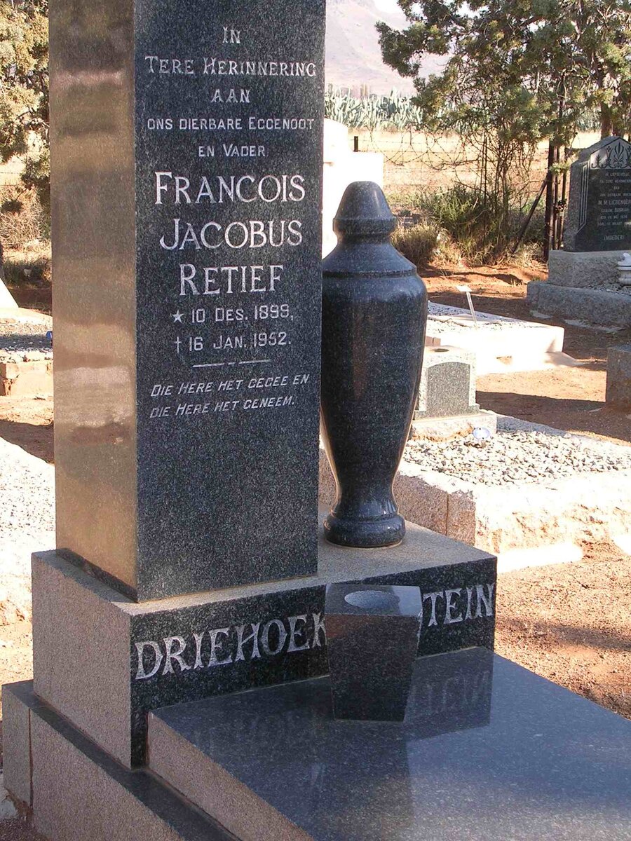 RETIEF Francois Jacobus 1899-1952