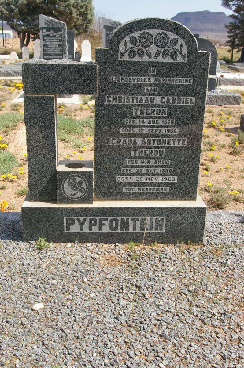 THERON Christiaan Gabriel 1875-1956 &amp; Grada Antonette V.D. AHEE 1880-1963