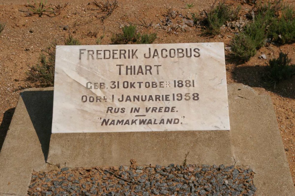 THIART Frederik Jacobus 1881-1958