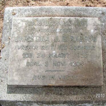 BASSON Christina J. previously SMIT nee LOCHNER 1830-1908