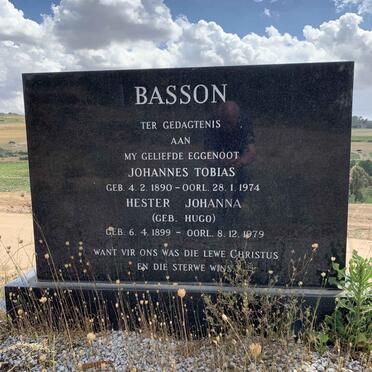 BASSON Johannes Tobias 1890-1974 &amp; Hester Johanna HUGO 1899-1979