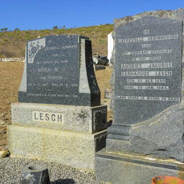 LESCH Andries Jacobus Gerhardus 1880-1946 &amp; Maria M.J. THIRION 1887-1958