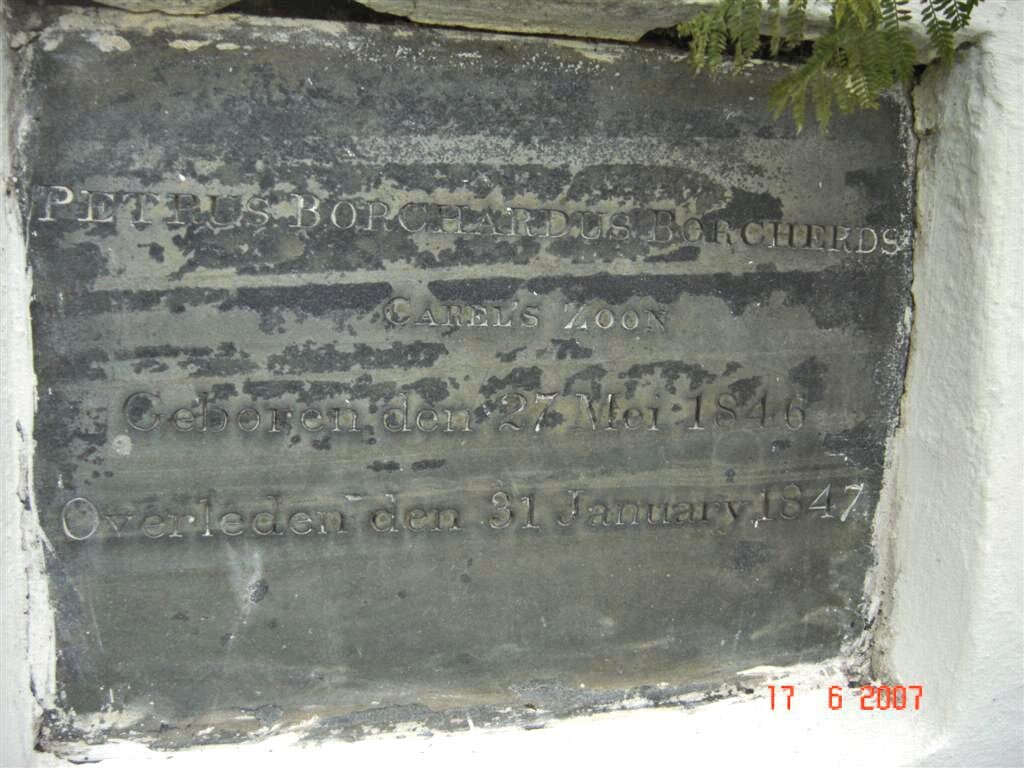 BORCHERDS Petrus Borchardus 1846-1847