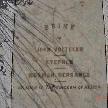 BRINK . John Voltelen . Stephen . Noman Berrangé