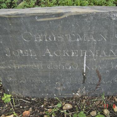 ACKERMANN Christman Joel 1834-1838