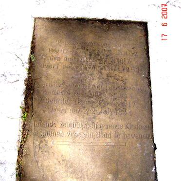 LOUW Paul Johannes 1817-1854 &amp; Johanna Catharina LAMBRECHTS 1817-1854