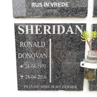 SHERIDAN Ronald Donovan 1951-2016