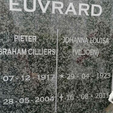EUVRARD Pieter Abraham Cilliers 1917-2004 &amp; Johanna Louisa VILJOEN 1923-2011