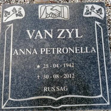ZYL Anna Petronella, van 1942-2012