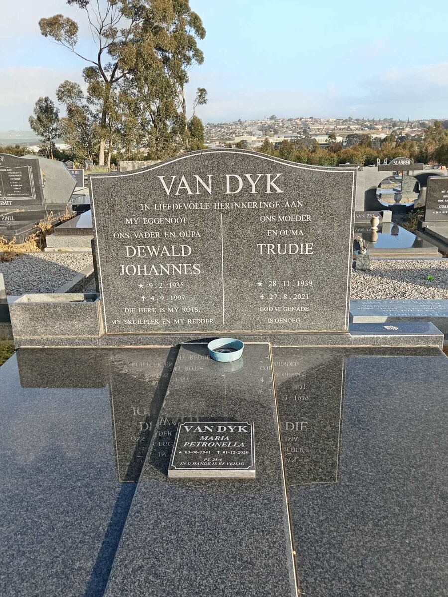 DYK Dewald Johannes, van 1935-1997 &amp; Trudie 1939-2021 :: DYK Maria Petronella, van 1941-2020