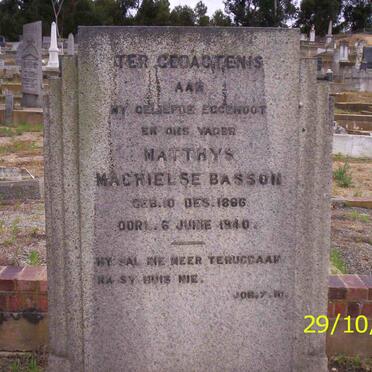 BASSON Matthys Machielse 1866-1940